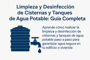 Limpieza y desinfección de cisternas y tanques de agua potable, guía completa paso a paso para garantizar agua segura en viviendas y edificios.