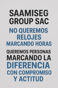 Trabajadores comprometidos en una empresa, resaltando la importancia de la actitud, el compromiso y la satisfacción del cliente por encima de solo cumplir un horario para cobrar un sueldo.